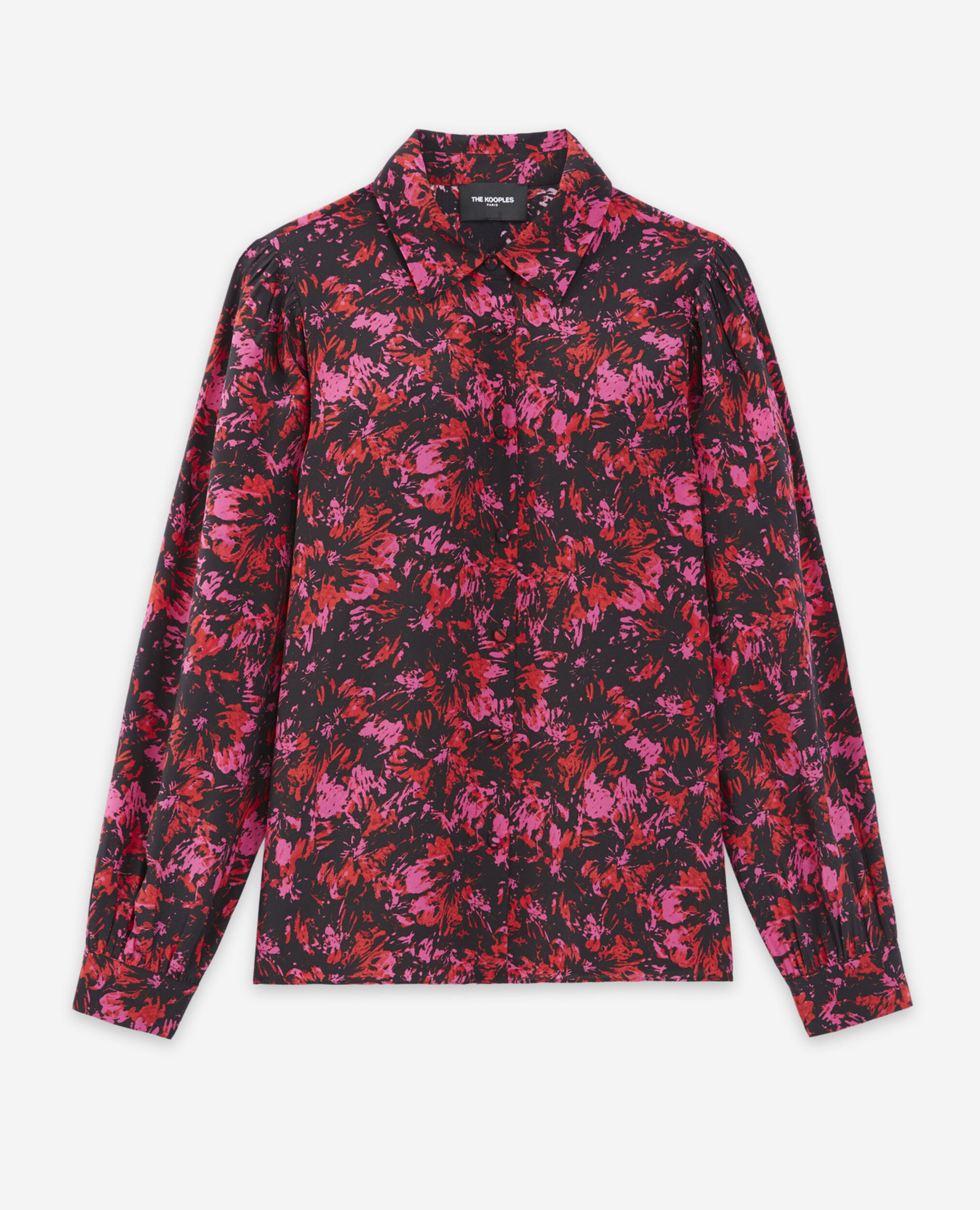 Red and pink patterned silk shirt, PINK, hi-res image number null