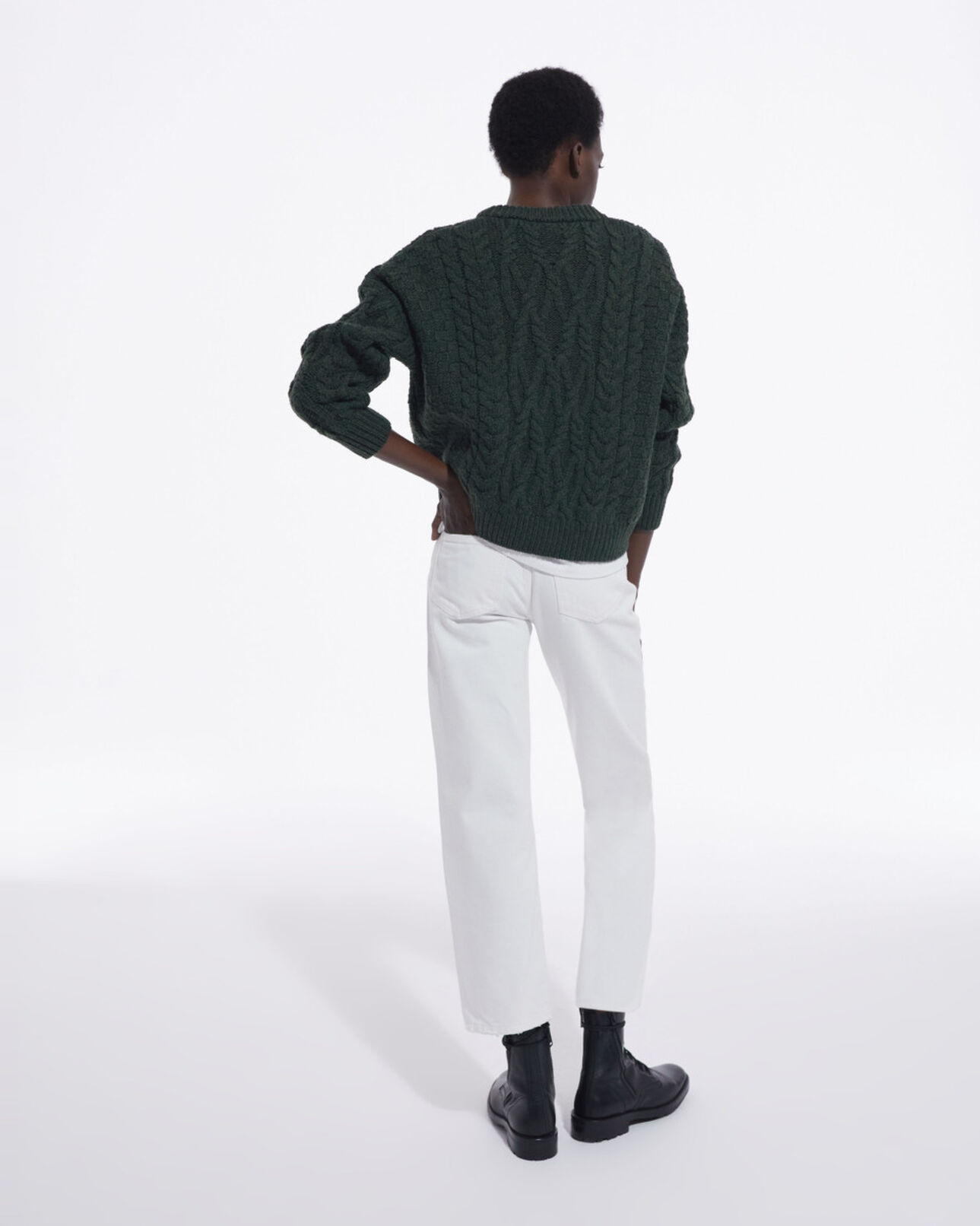 The Kooples WOMEN KAKI khaki wool sweater