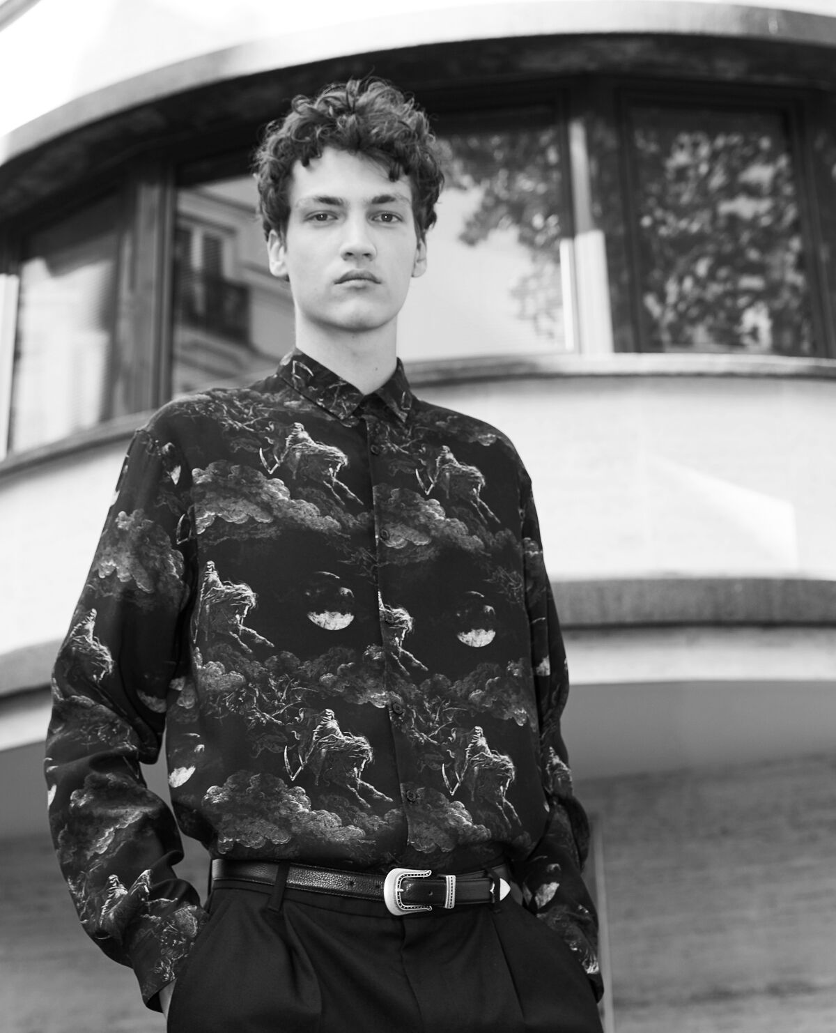 Mens black deals viscose shirt