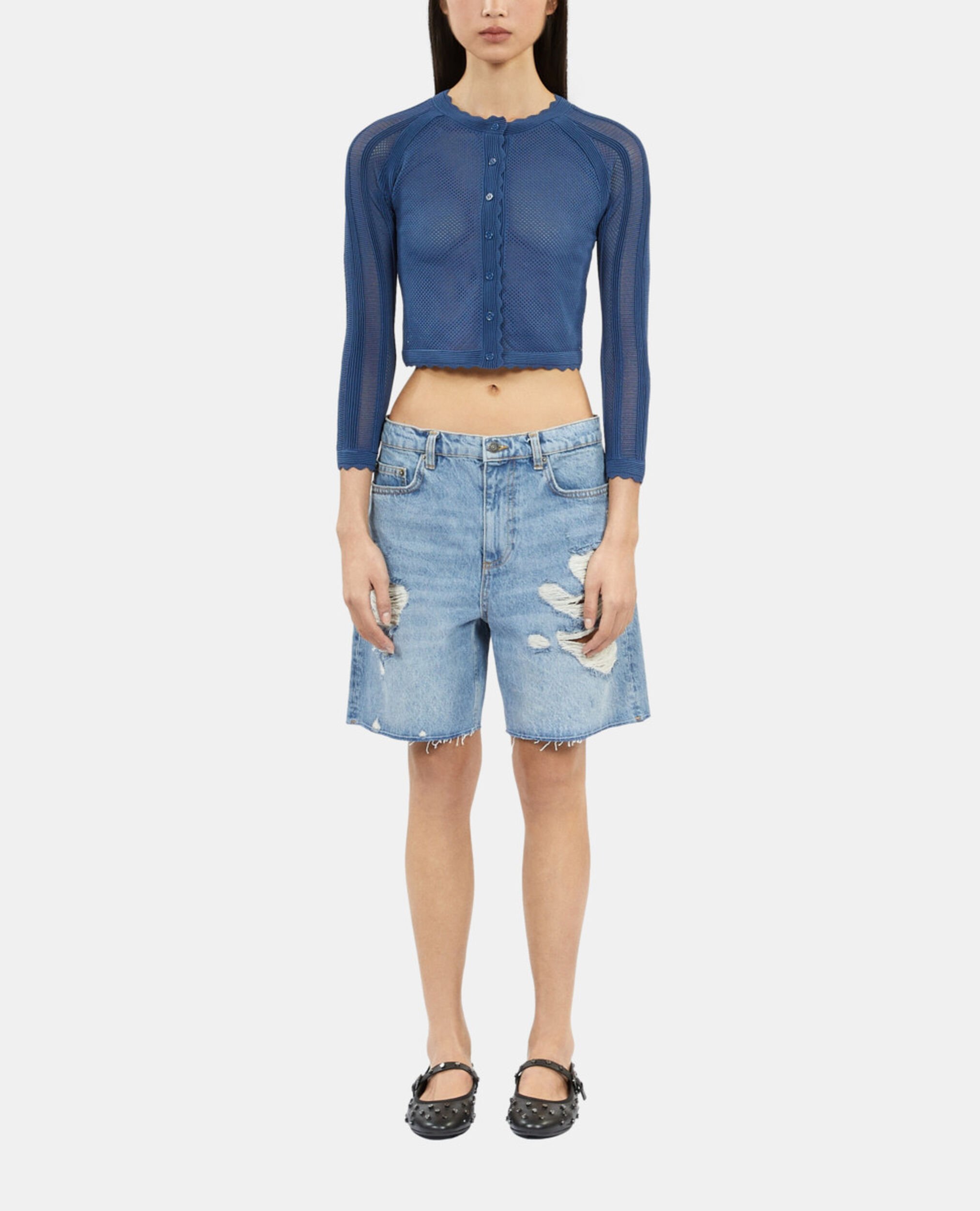 Denim Bermuda shorts, MEDIUM BLUE, hi-res image number null