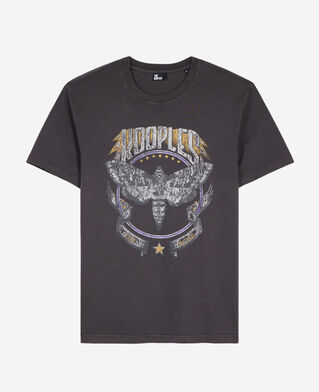 The Kooples HOMME CARBONE t-shirt avec sérigraphie gris