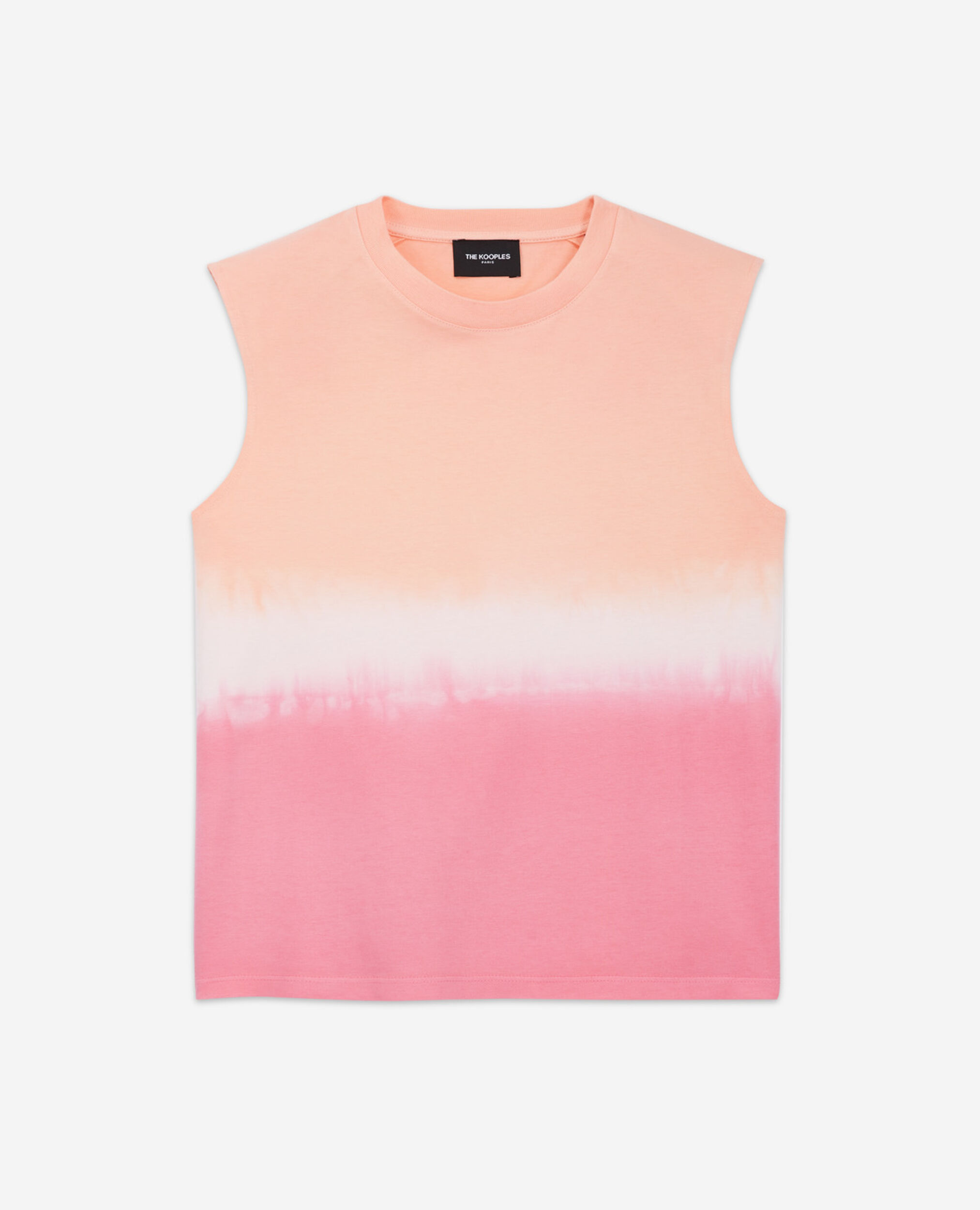 T-shirt coton rose et blanc motif dégradé, BLUSH, hi-res image number null