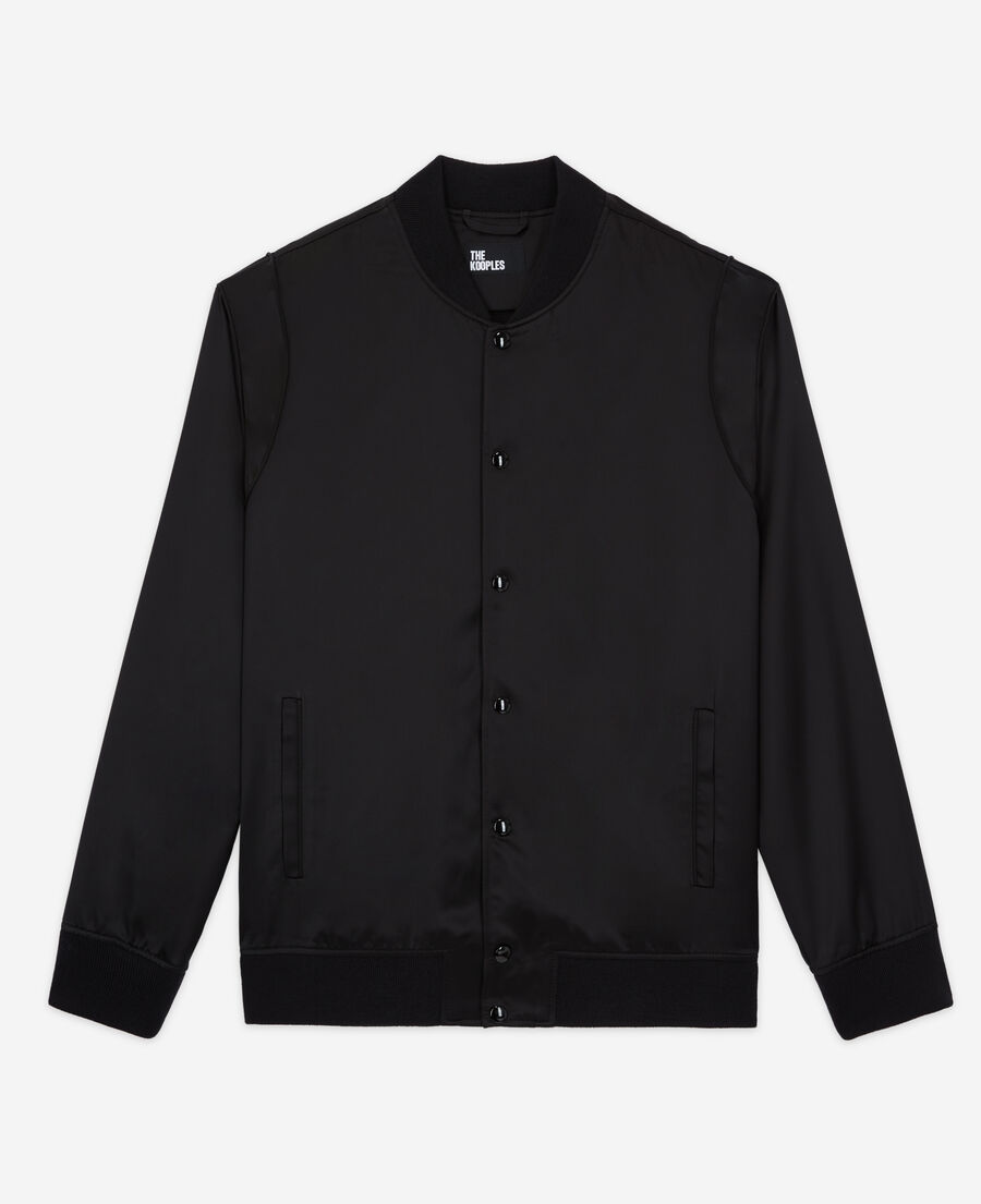Black satin effect jacket | The Kooples - US