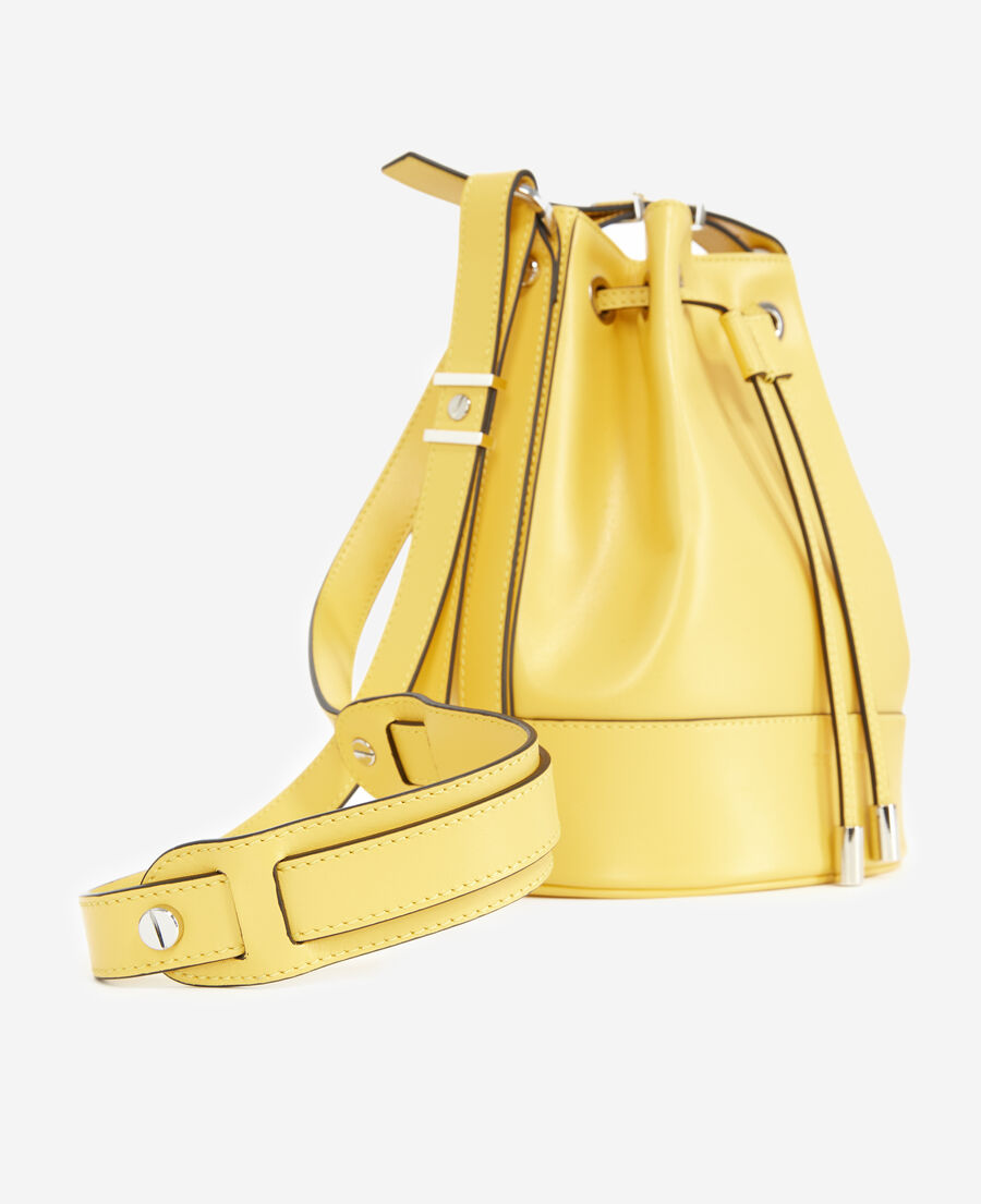 medium tina bag in smooth yellow leather