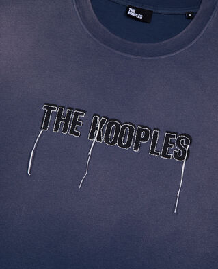 The Kooples MEN DARK NAVY navy blue faded logo t-shirt