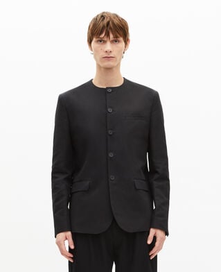 The Kooples HOMME BLACK veste sans col noire