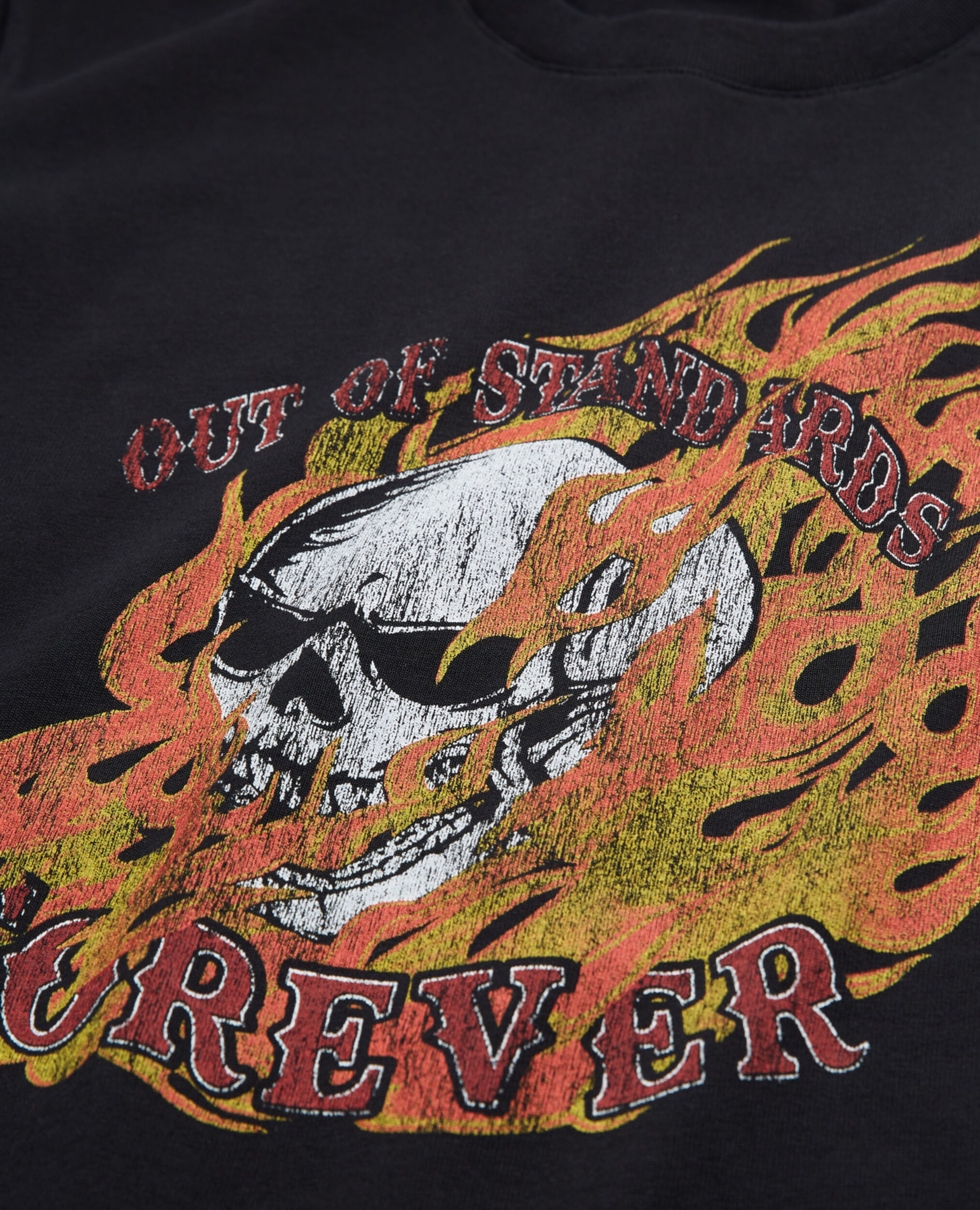 Schwarzes T-Shirt mit Siebdruck, STONE, hi-res image number null