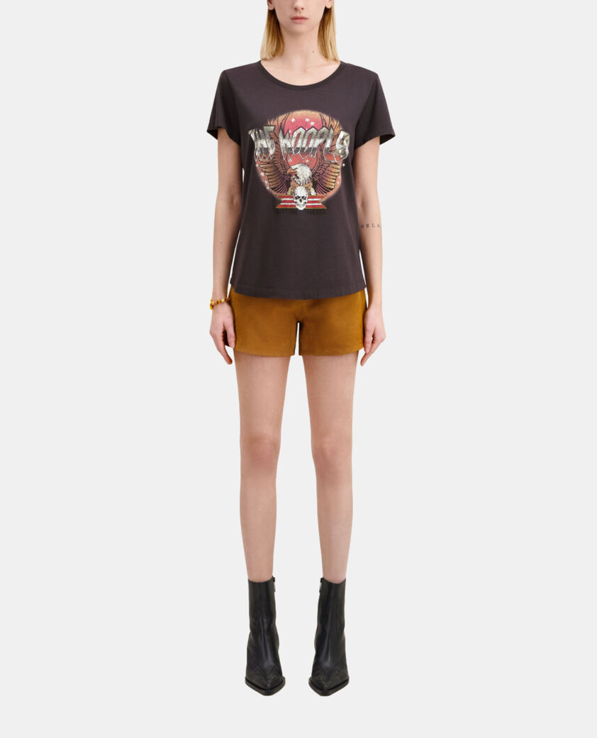 The Kooples FEMME CARBONE t-shirt avec sérigraphie gris