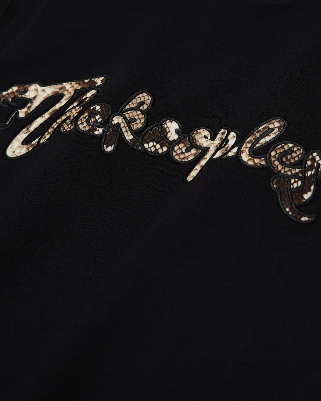 The Kooples WOMEN BLACK women's black t-shirt with snake logo print