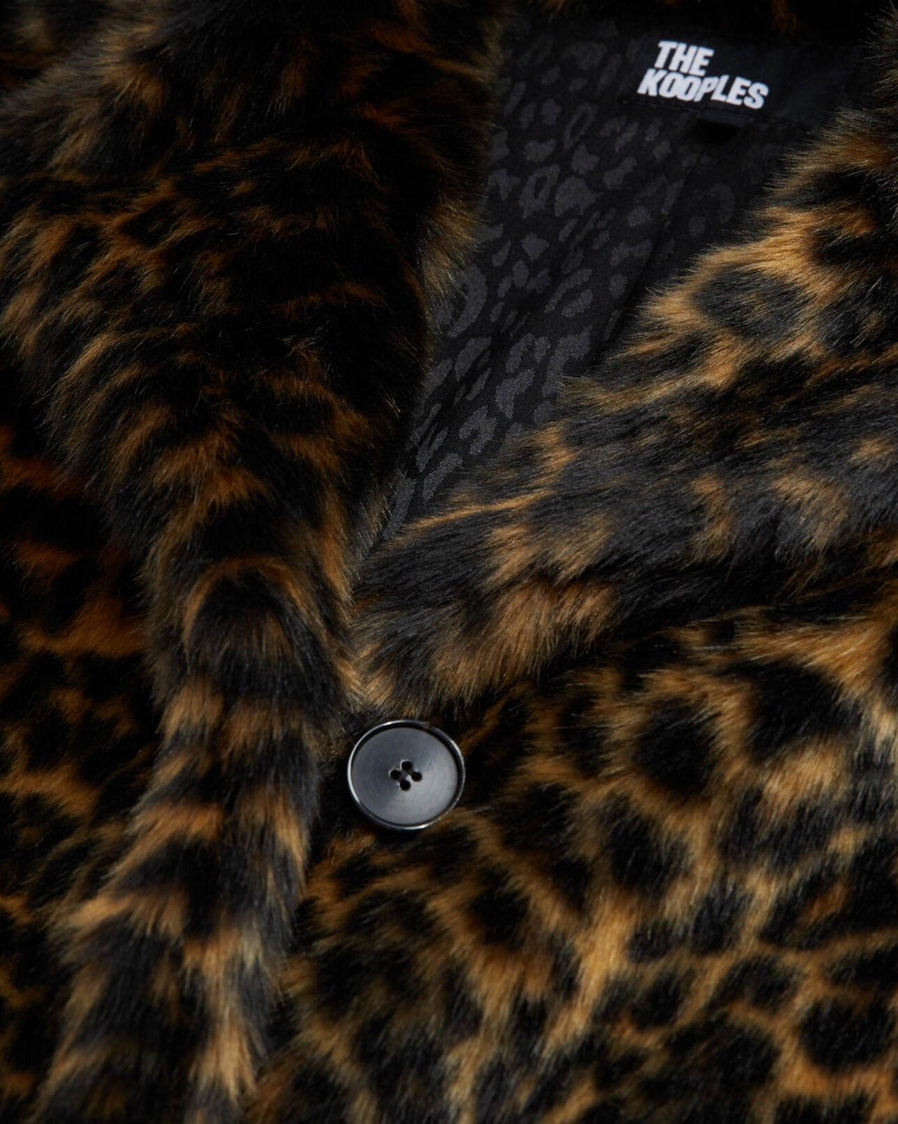 The Kooples WOMEN LEOPARD leopard print faux fur coat