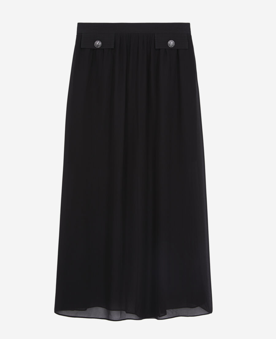 jupe longue noire avec poches