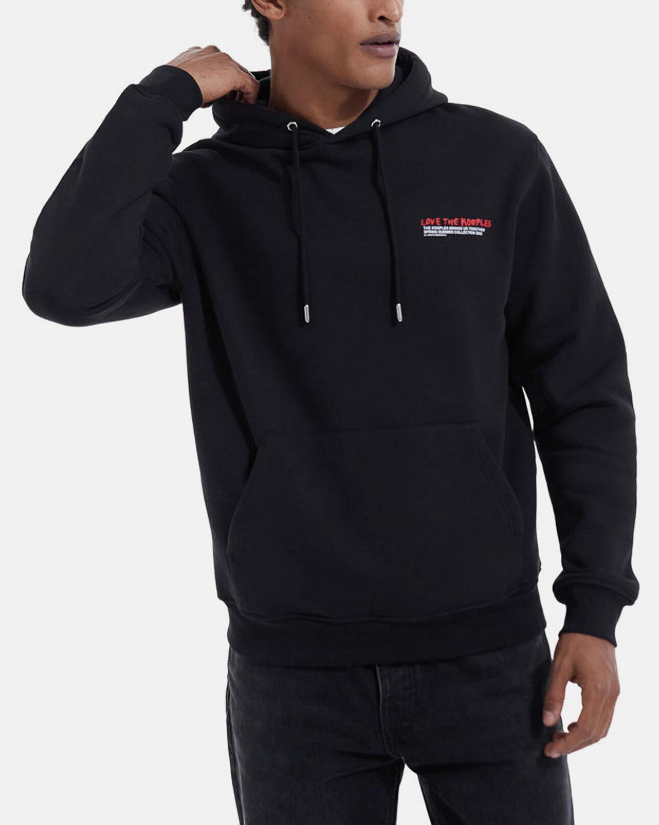 The Kooples HOMME BLACK sweat coton noir motif love the kooples