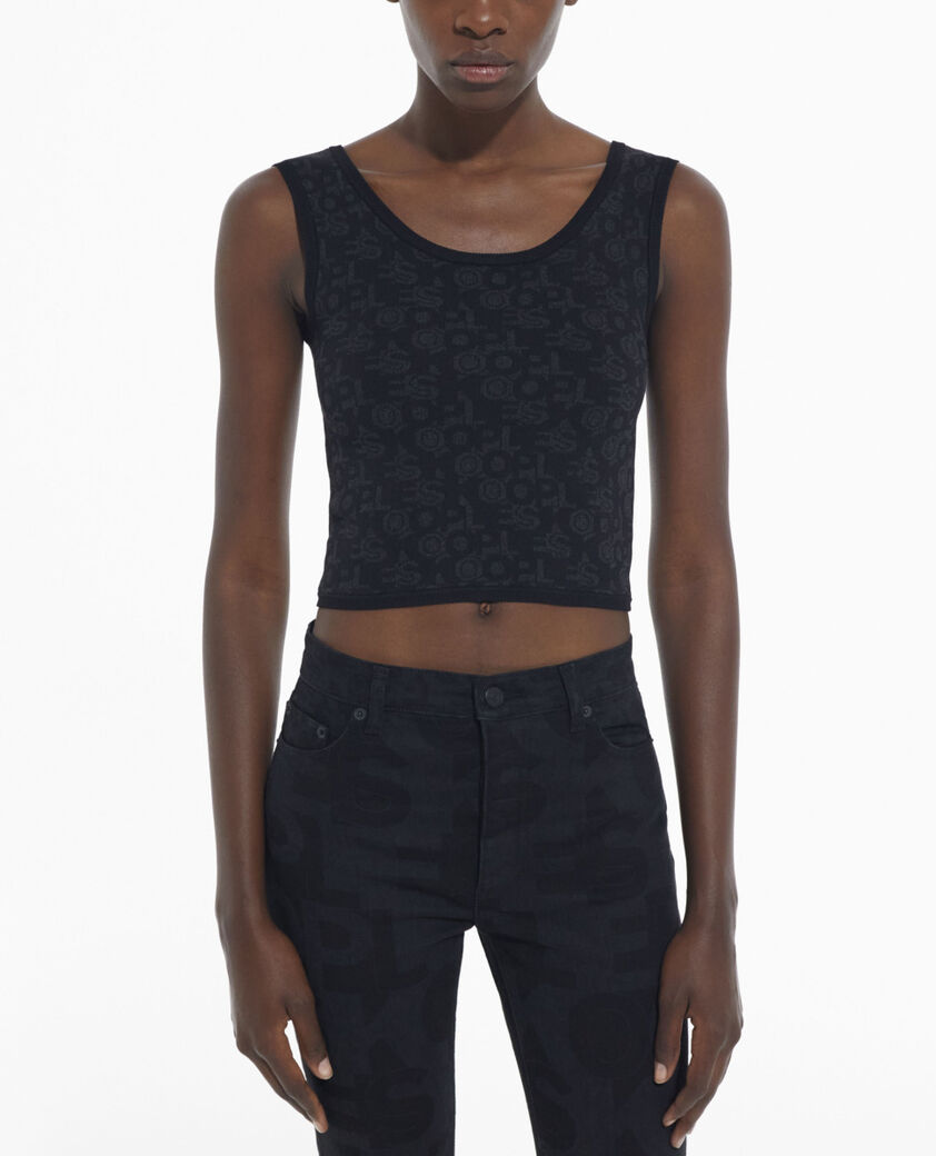 The Kooples FEMME BLACK DARK GREY brassi&egrave;re logo the kooples noire