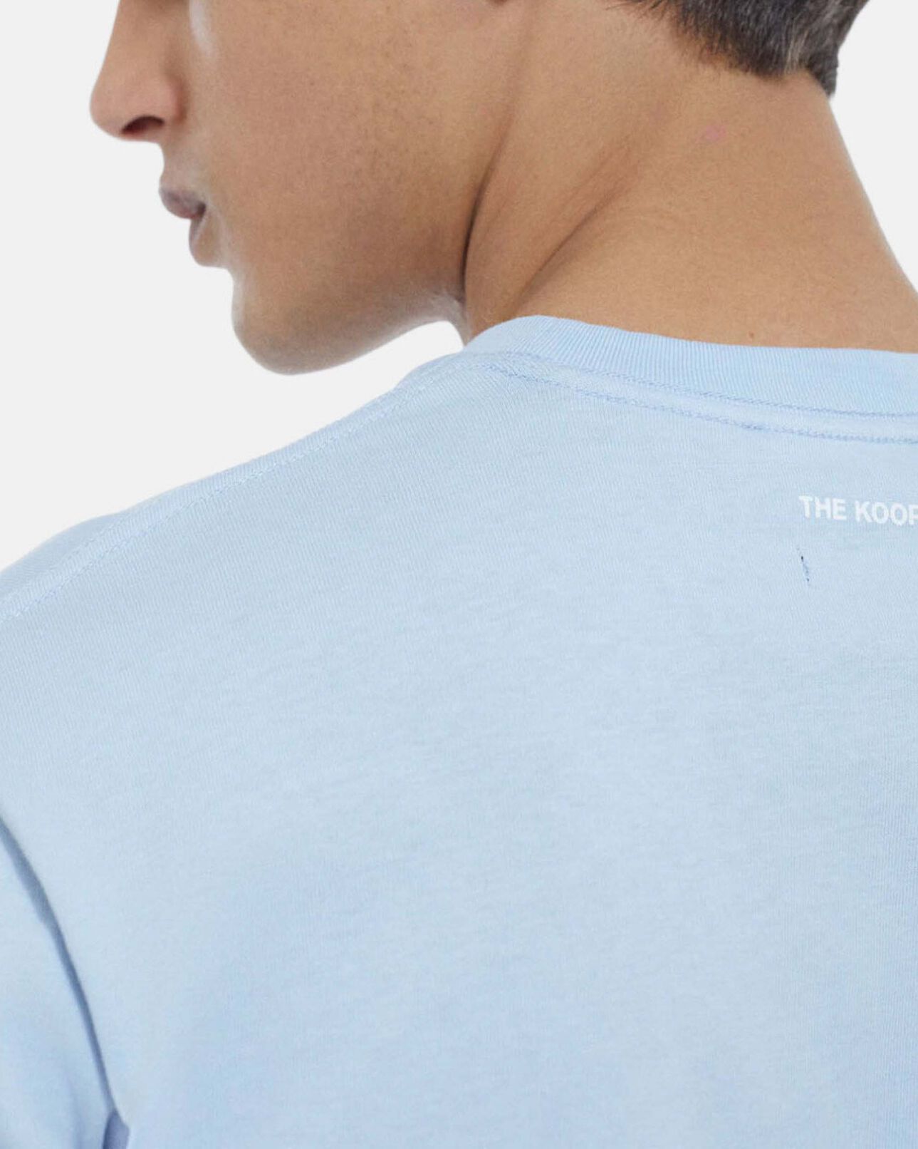 The Kooples HERREN BLUE blaues t-shirt mit totenkopfprint und blumen