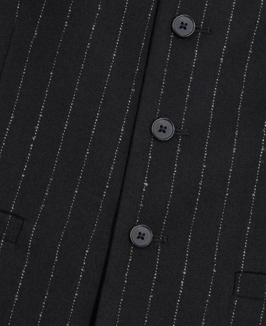 The Kooples H BLACK WHITE striped suit vest