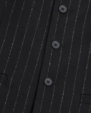 The Kooples H BLACK WHITE striped suit vest