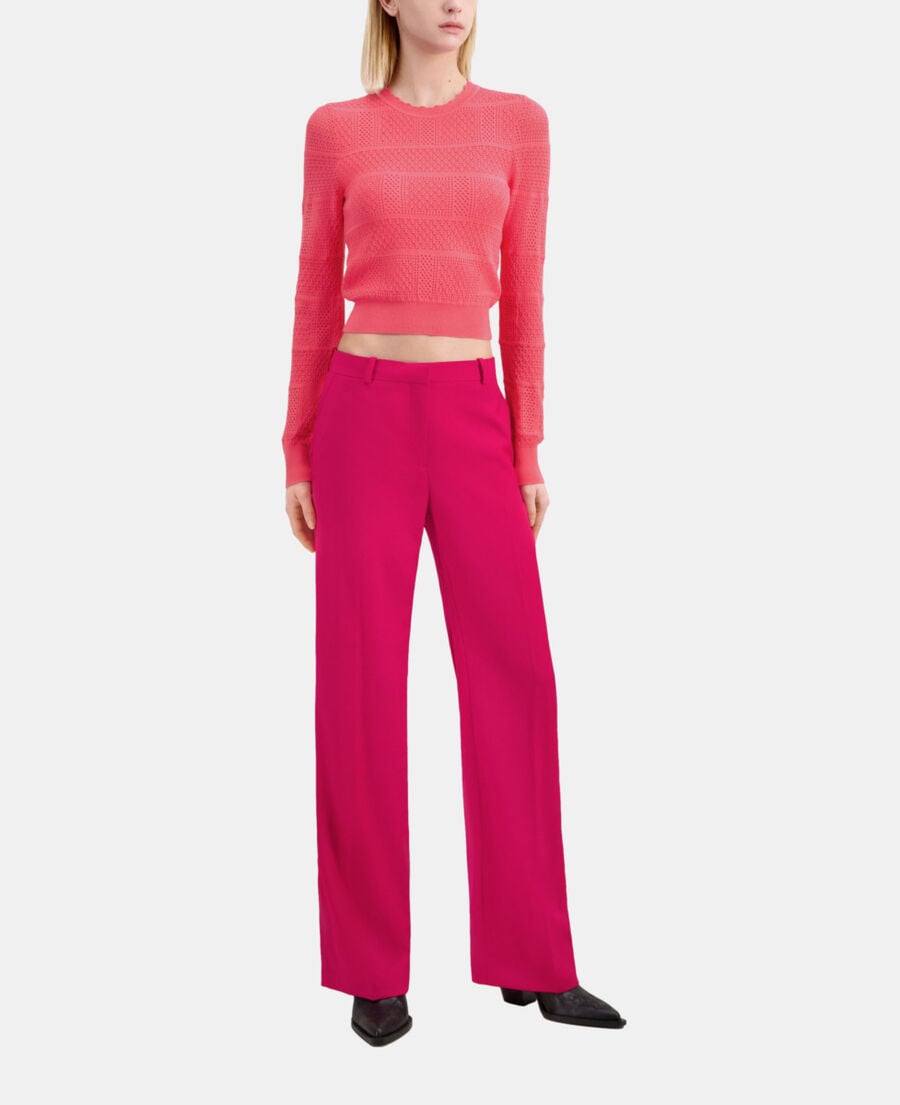 The Kooples WOMEN CHERRY red wool suit trousers