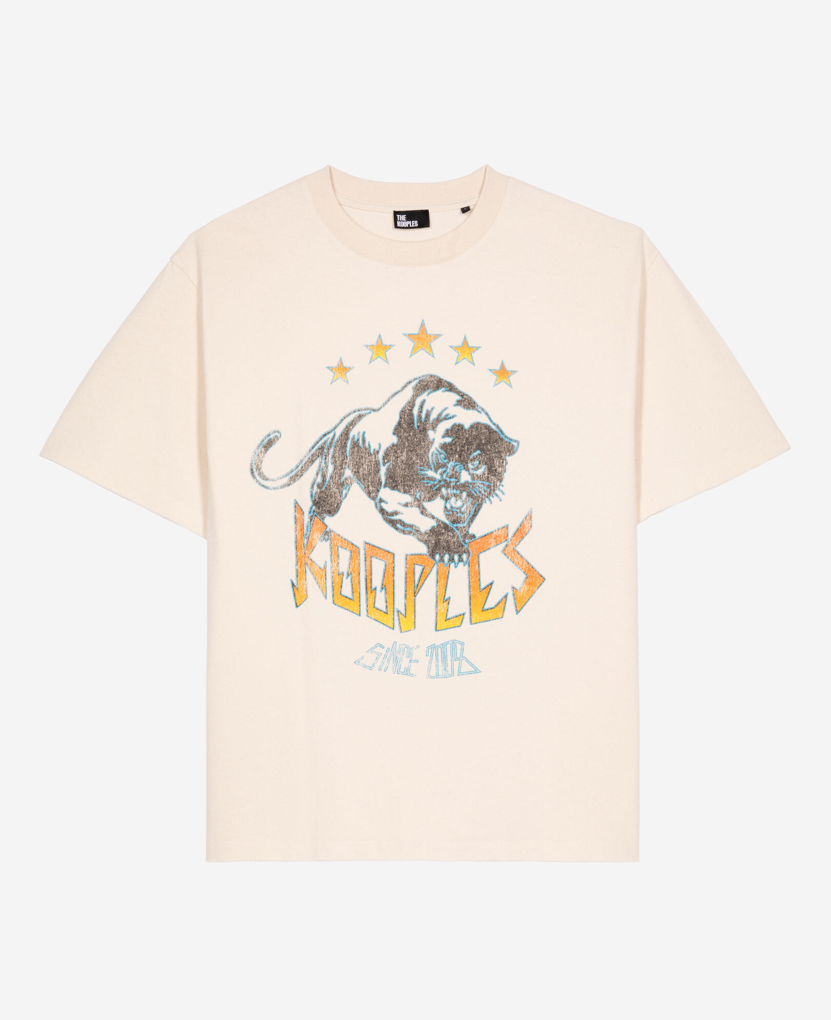 The Kooples MEN ECRU ecru screen print t-shirt