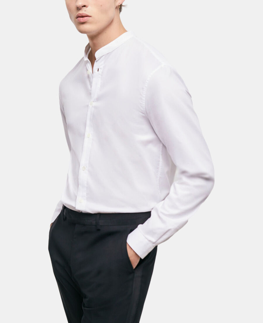 white shirt with officer collar