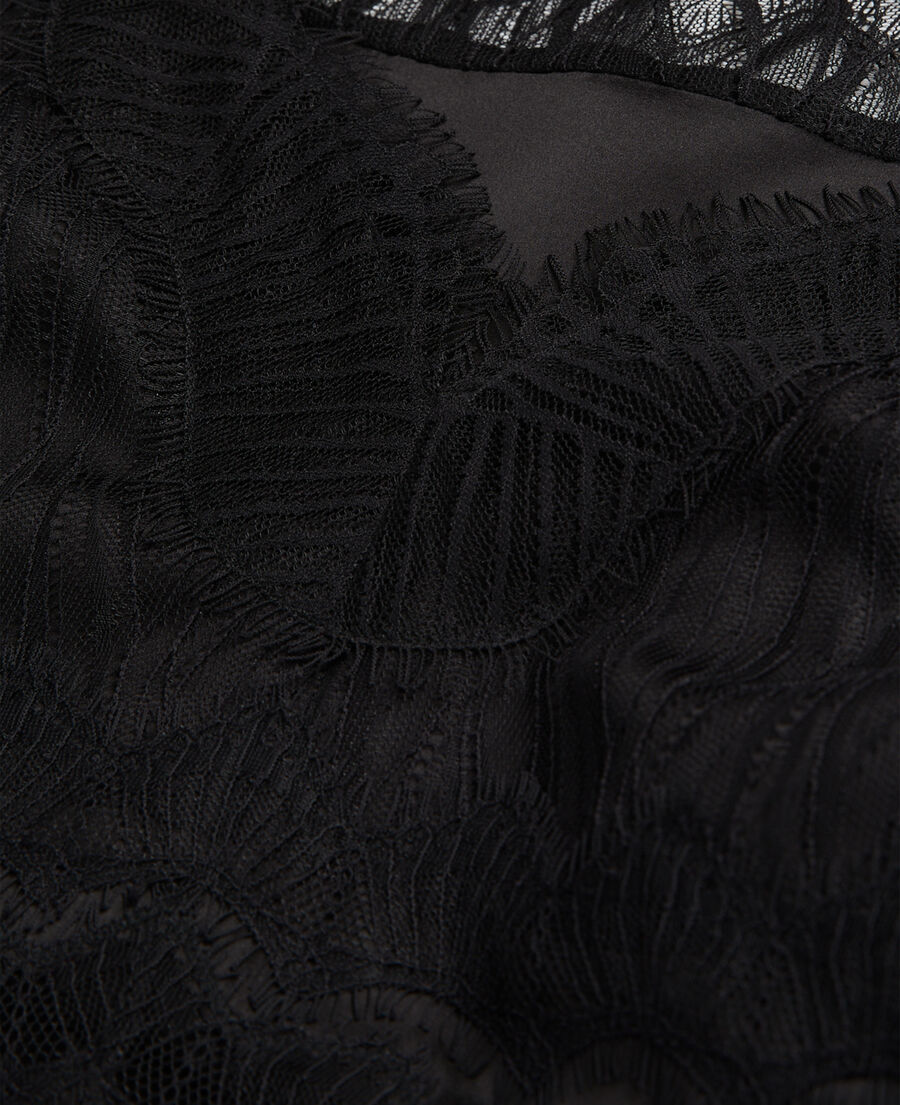 black camisole with lace details