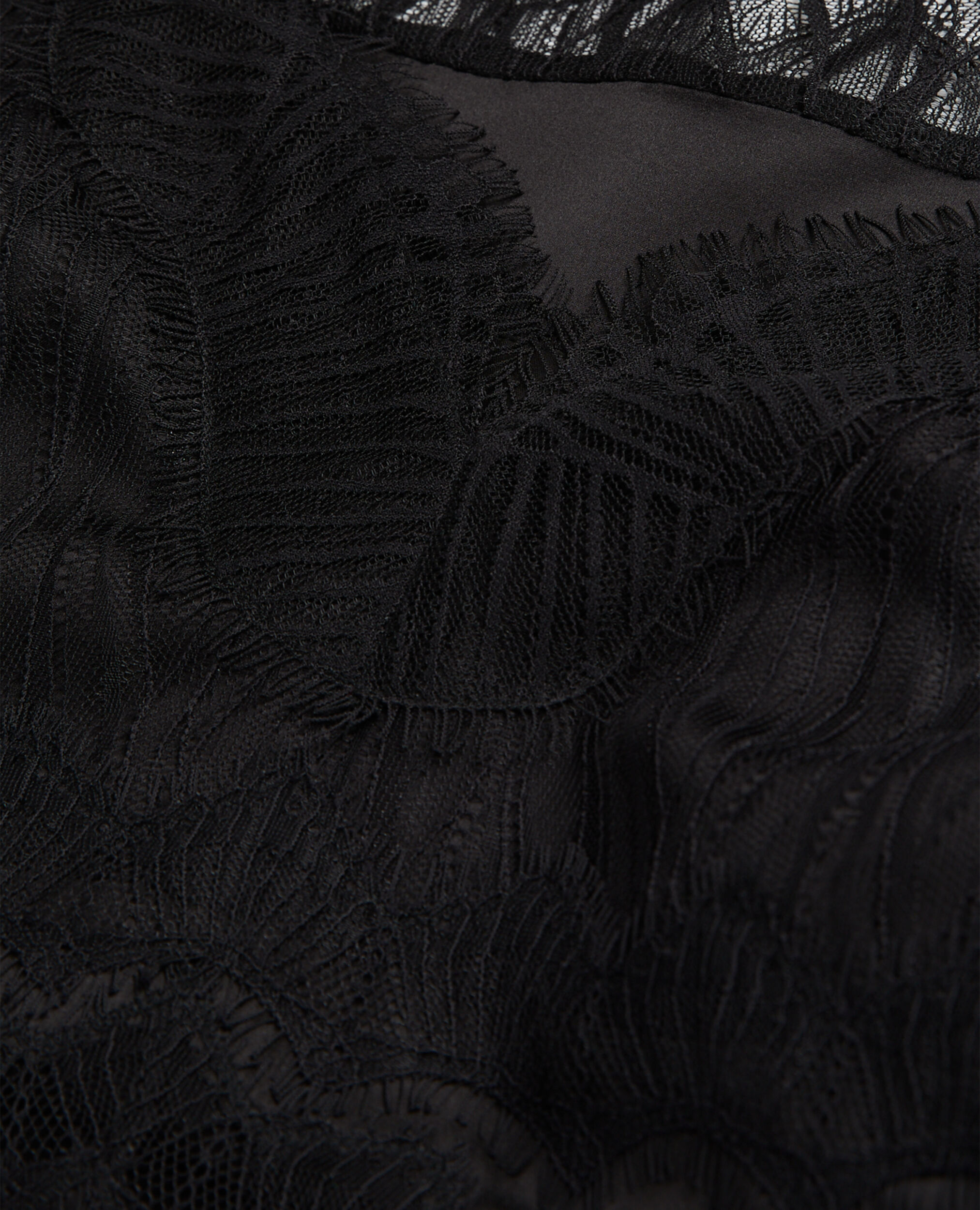 Caraco noir avec détails en dentelle, BLACK, hi-res image number null