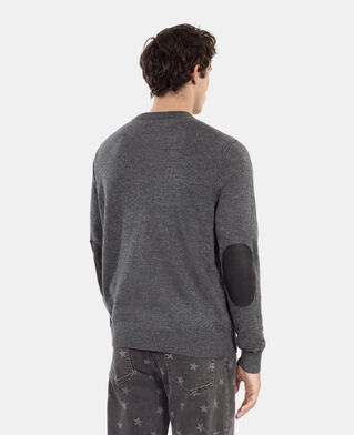 The Kooples MEN MIDDLE GREY MEL grey wool sweater