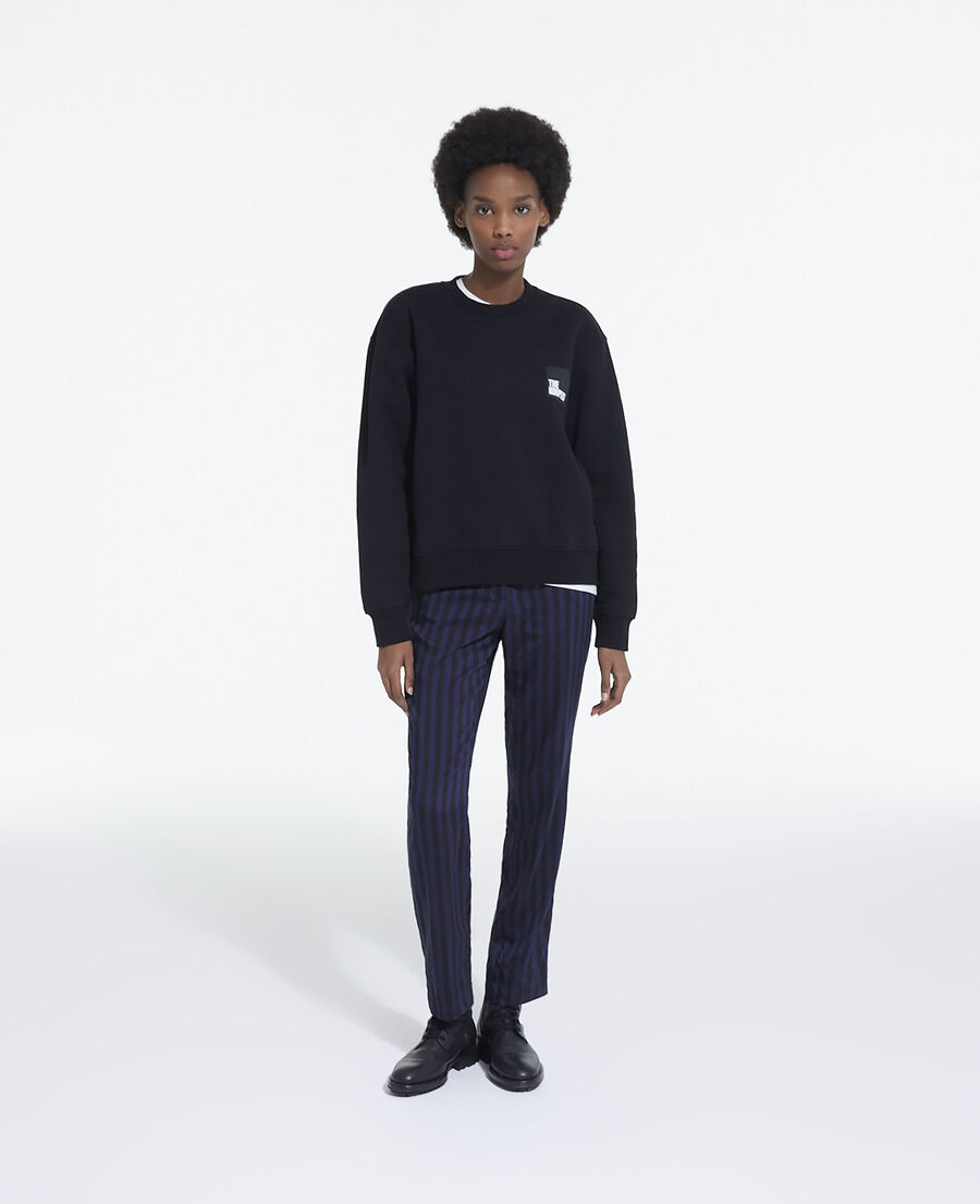 black cotton sweatshirt