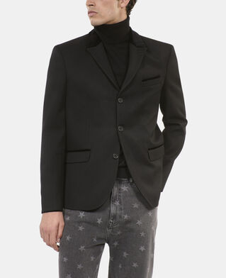 The Kooples HOMME BLACK blazer en laine noire