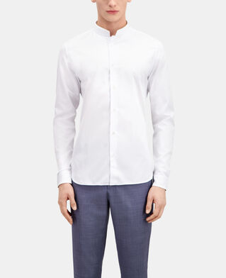 The Kooples HOMME BLUE WHITE chemise bleue en coton