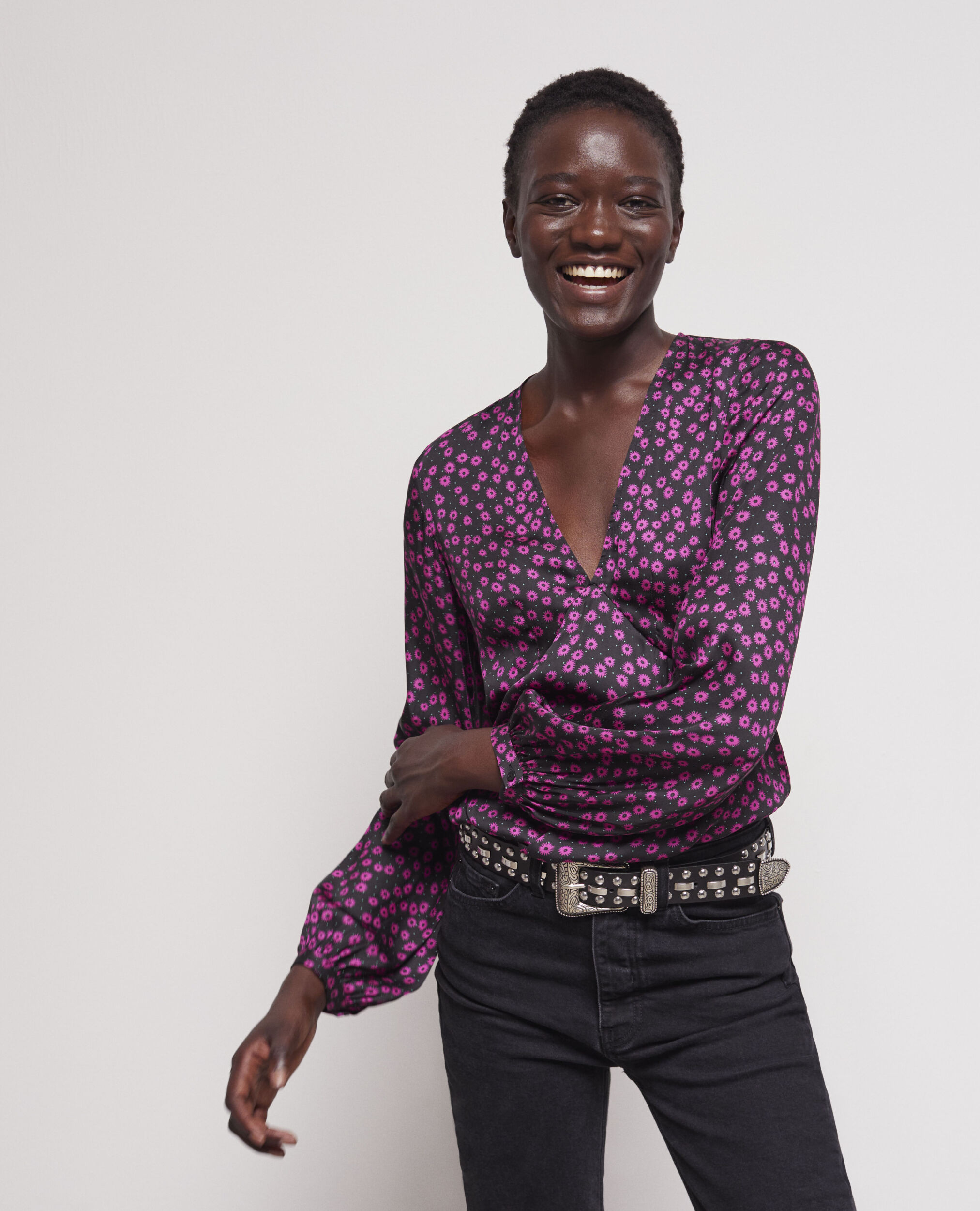 Printed top, PINK, hi-res image number null