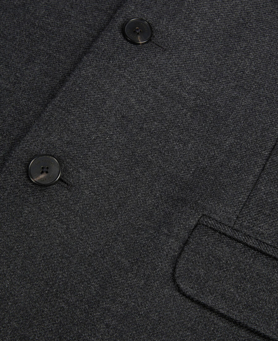 The Kooples HOMME BLACK GREY veste de costume en laine mélangée grise