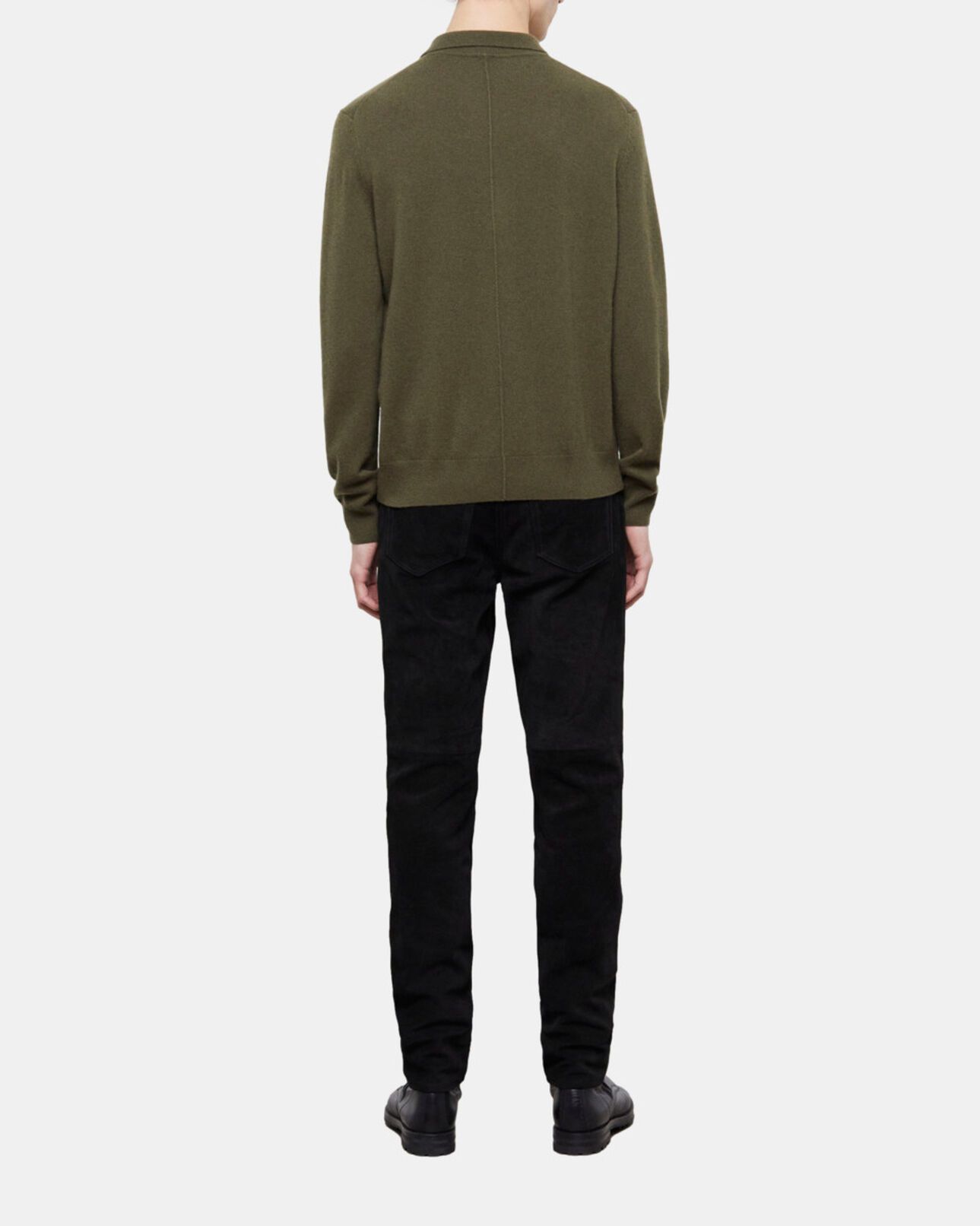 The Kooples HOMME ALGUE pull en cachemire kaki