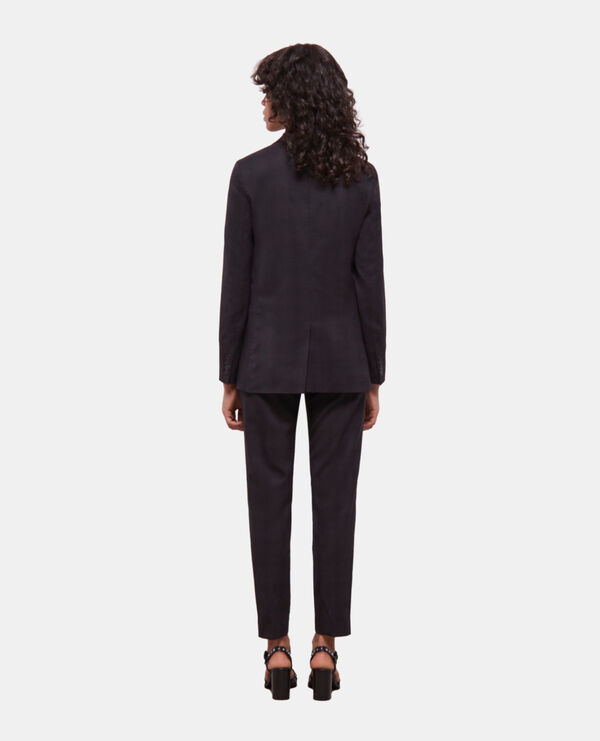 veste de costume à carreaux