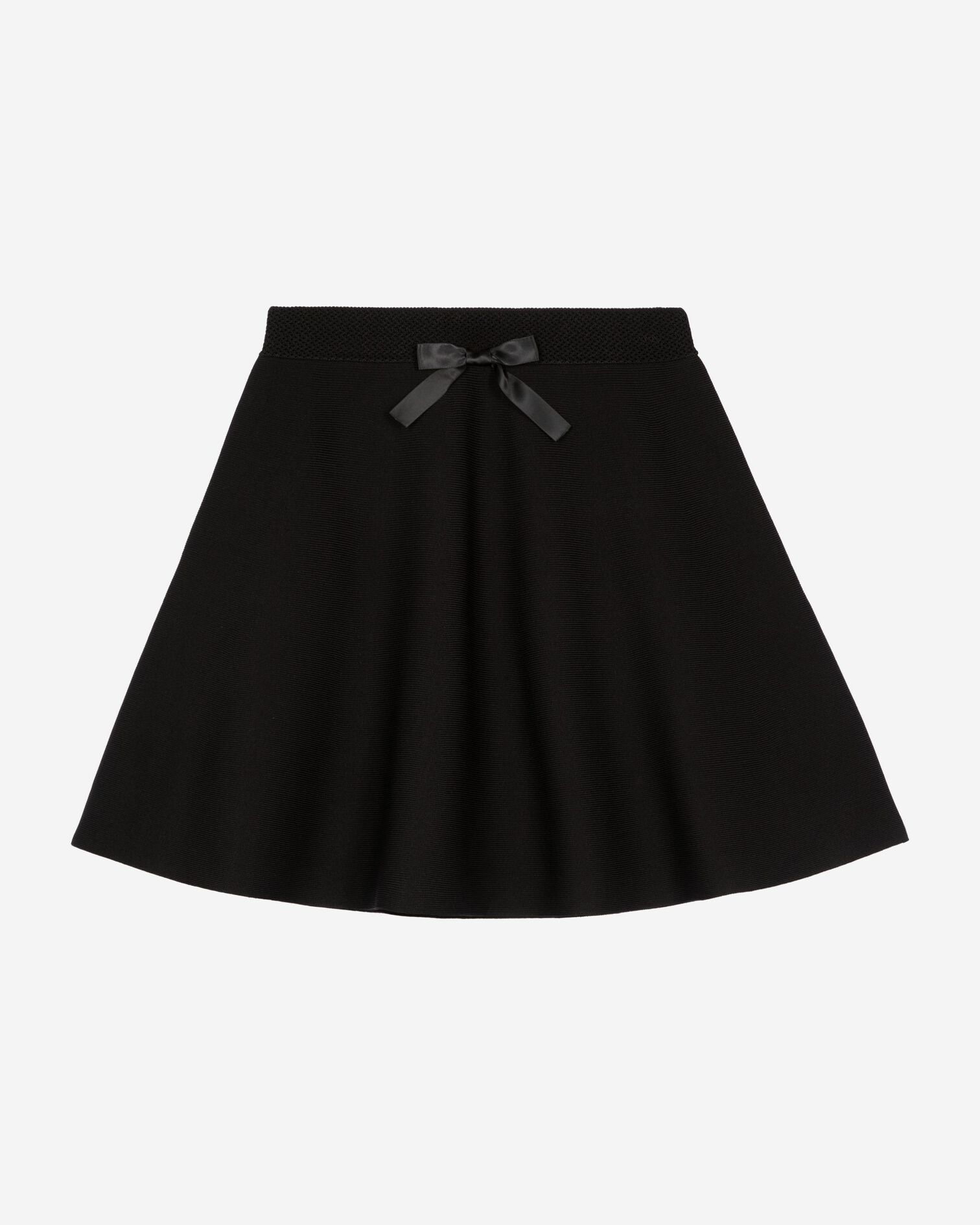 Jupe courte en maille noire, BLACK, hi-res image number null
