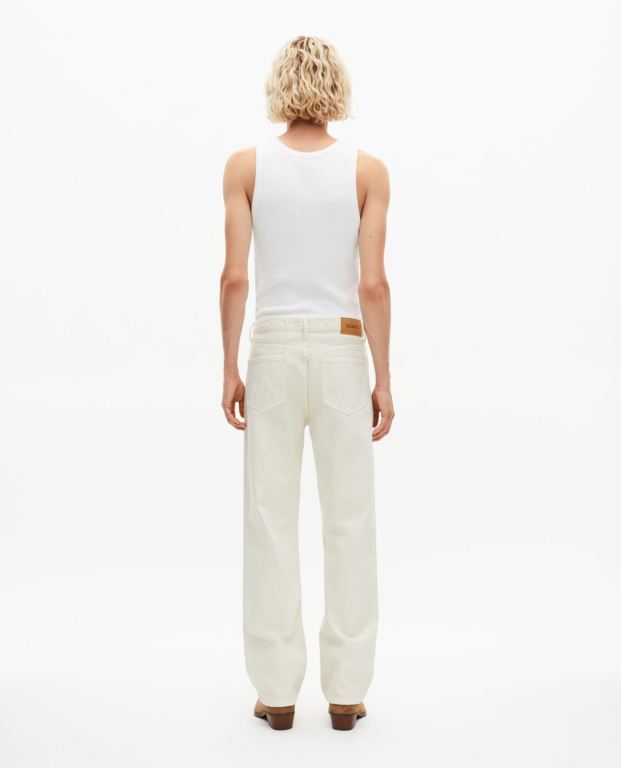 Ecru straight jeans, ECRU, hi-res image number null