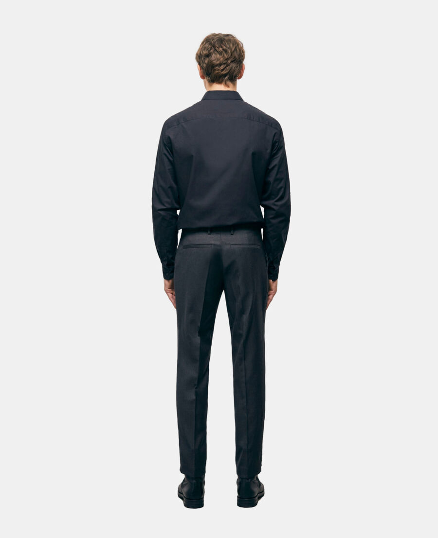 pantalon de costume en laine à rayures