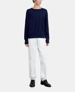 The Kooples HOMME NAVY pull bleu marine en laine m&eacute;rinos