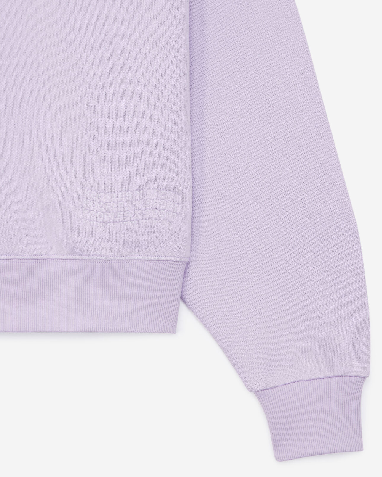 The Kooples MUJER LIGHT PURPLE sudadera violeta logotipo ola repujado