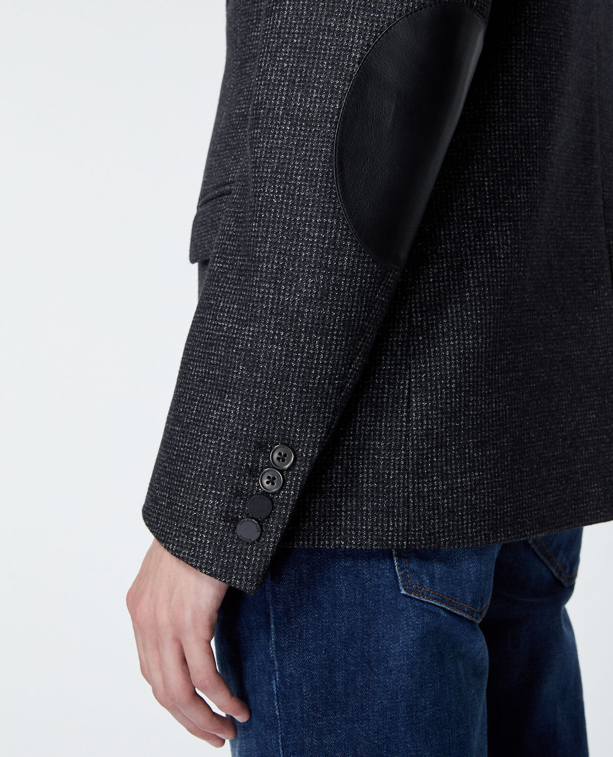 Sport jacket with elbow patches top
