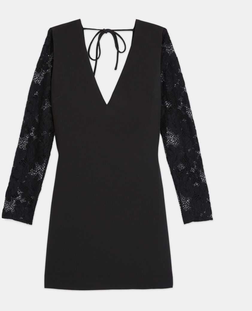 The Kooples MUJER BLACK vestido corto negro