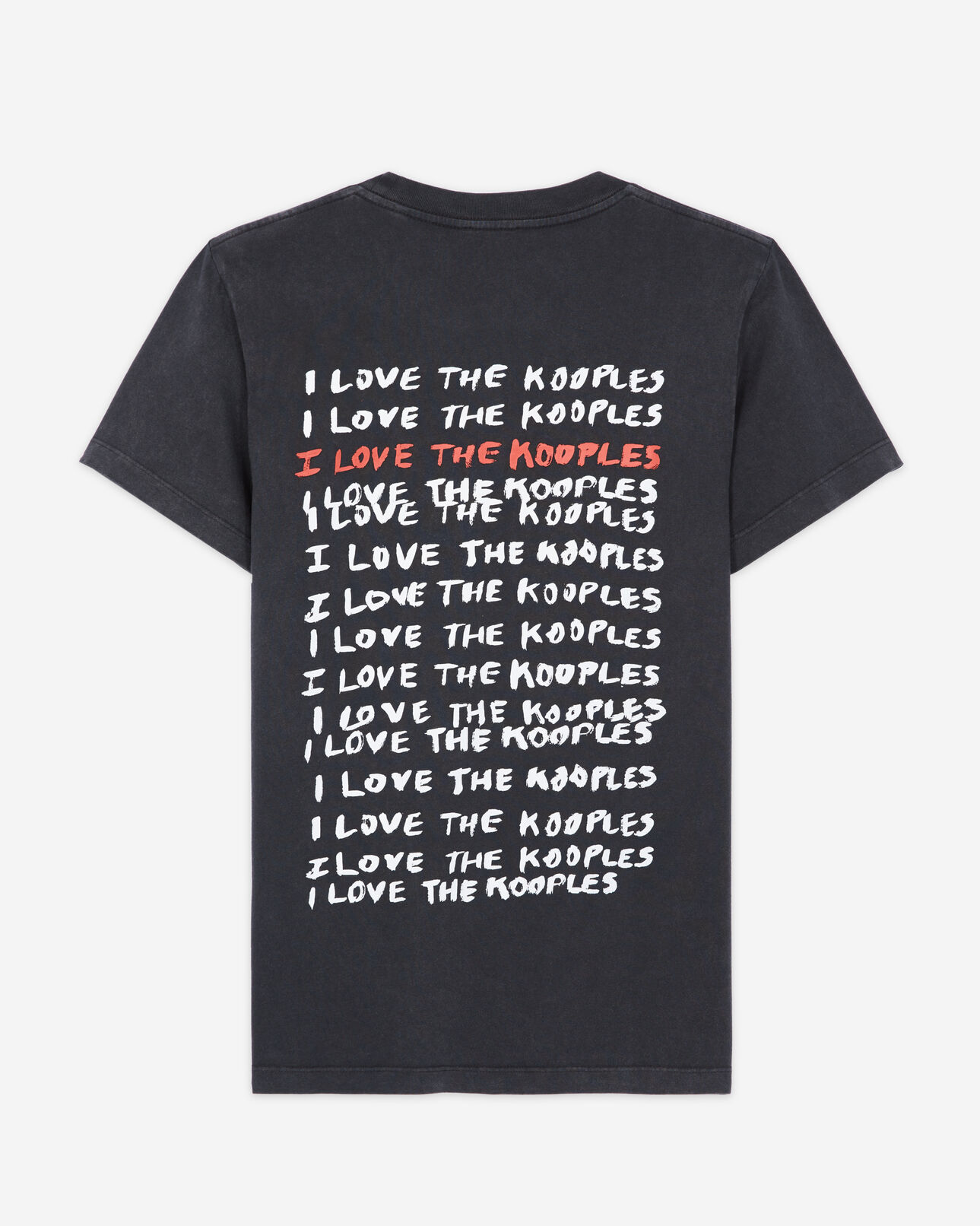 The Kooples F BLACK WASHED women's black love kooples t-shirt