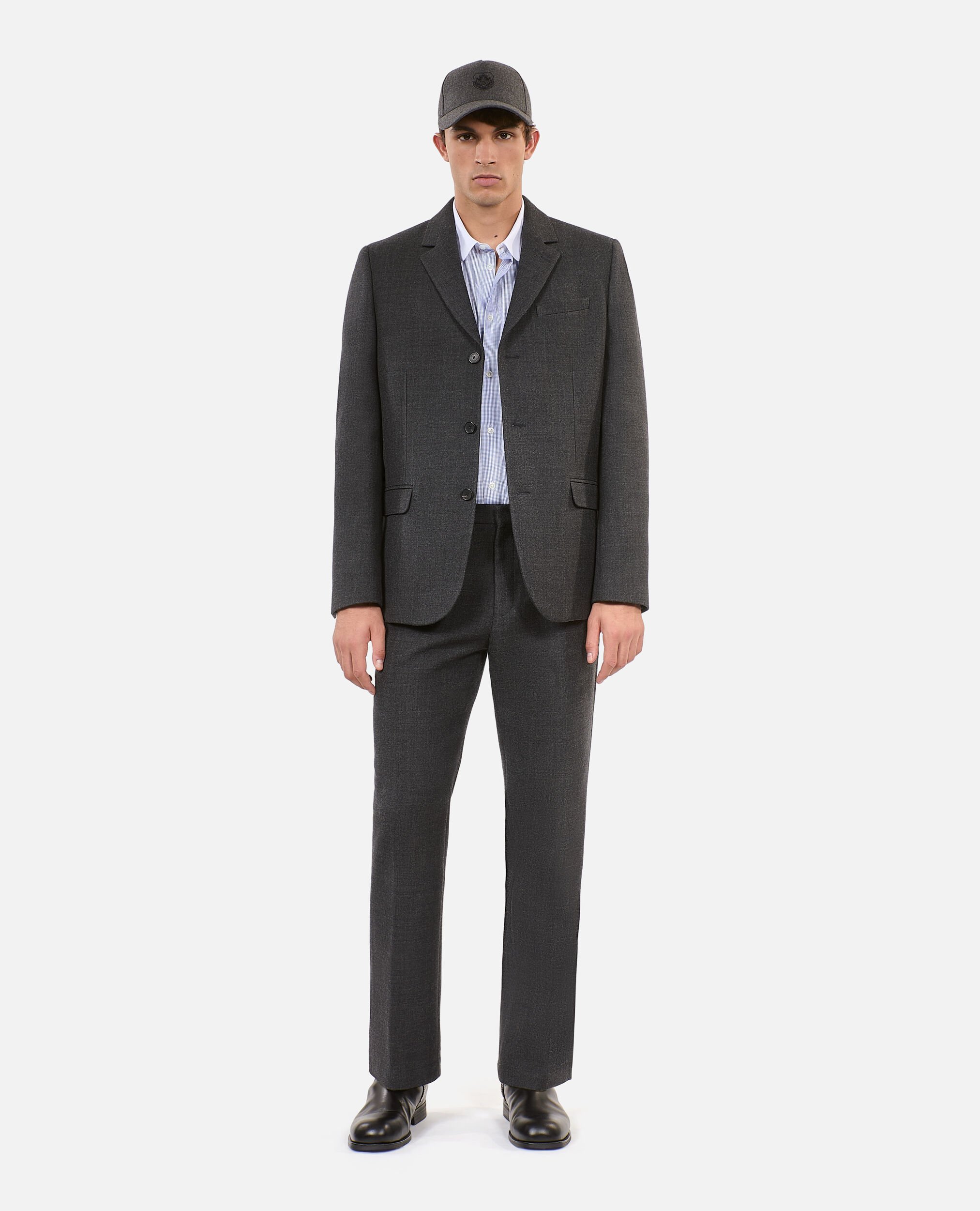 Grey wool blend suit jacket The Kooples