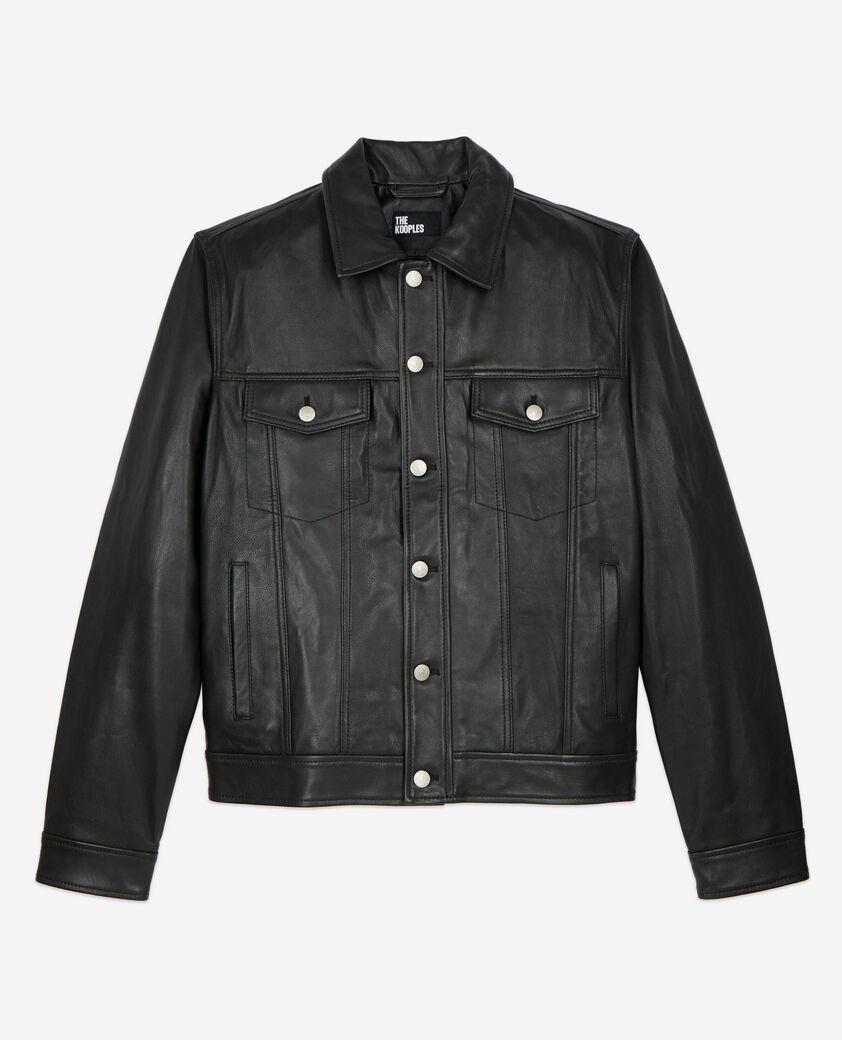 The Kooples HERREN BLACK schwarze lederjacke