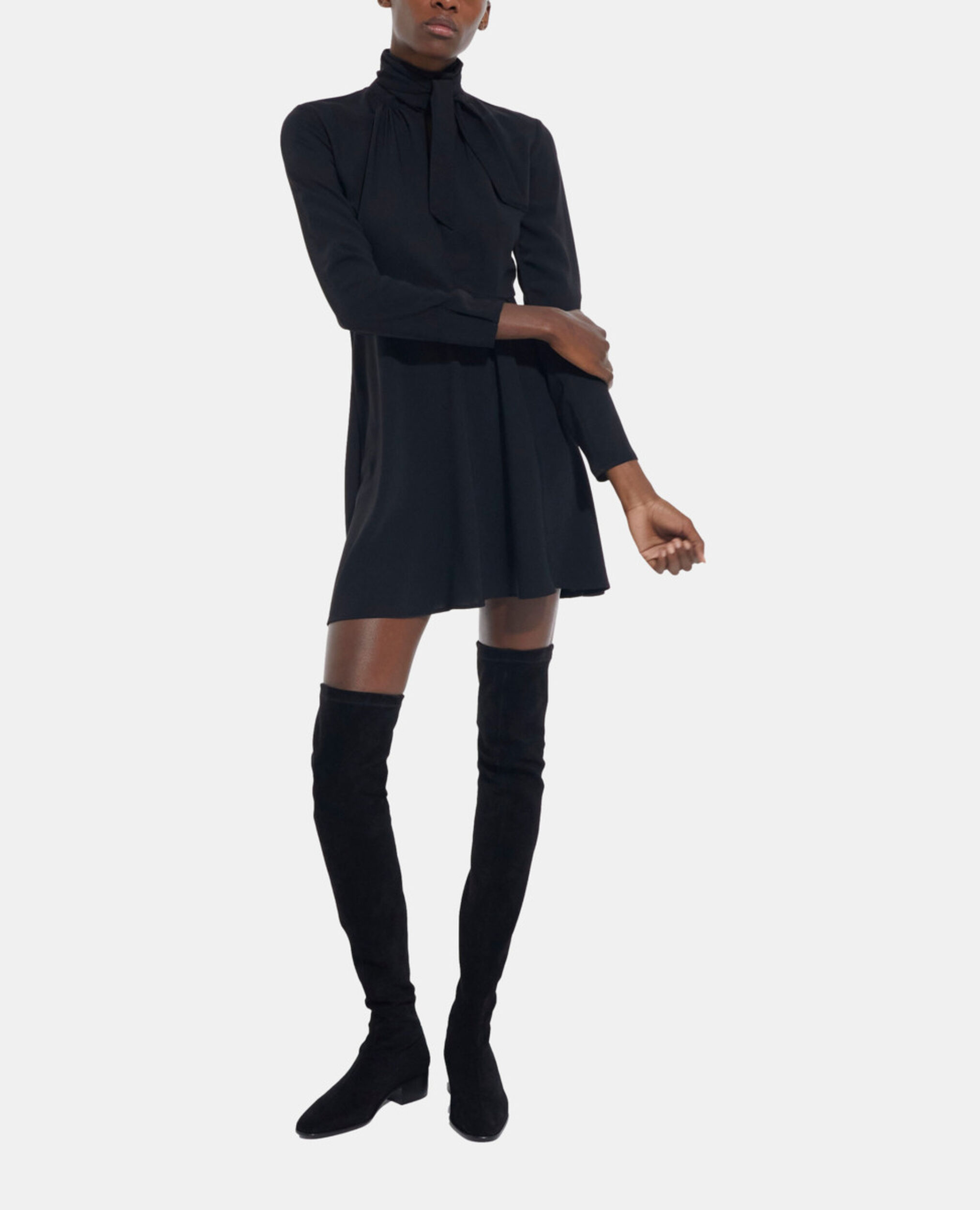 Vestido corto negro, BLACK, hi-res image number null