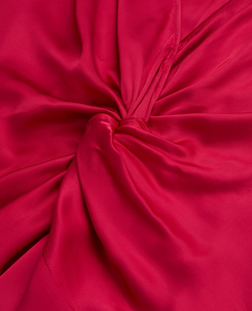 The Kooples WOMEN CHERRY long red dress with bow