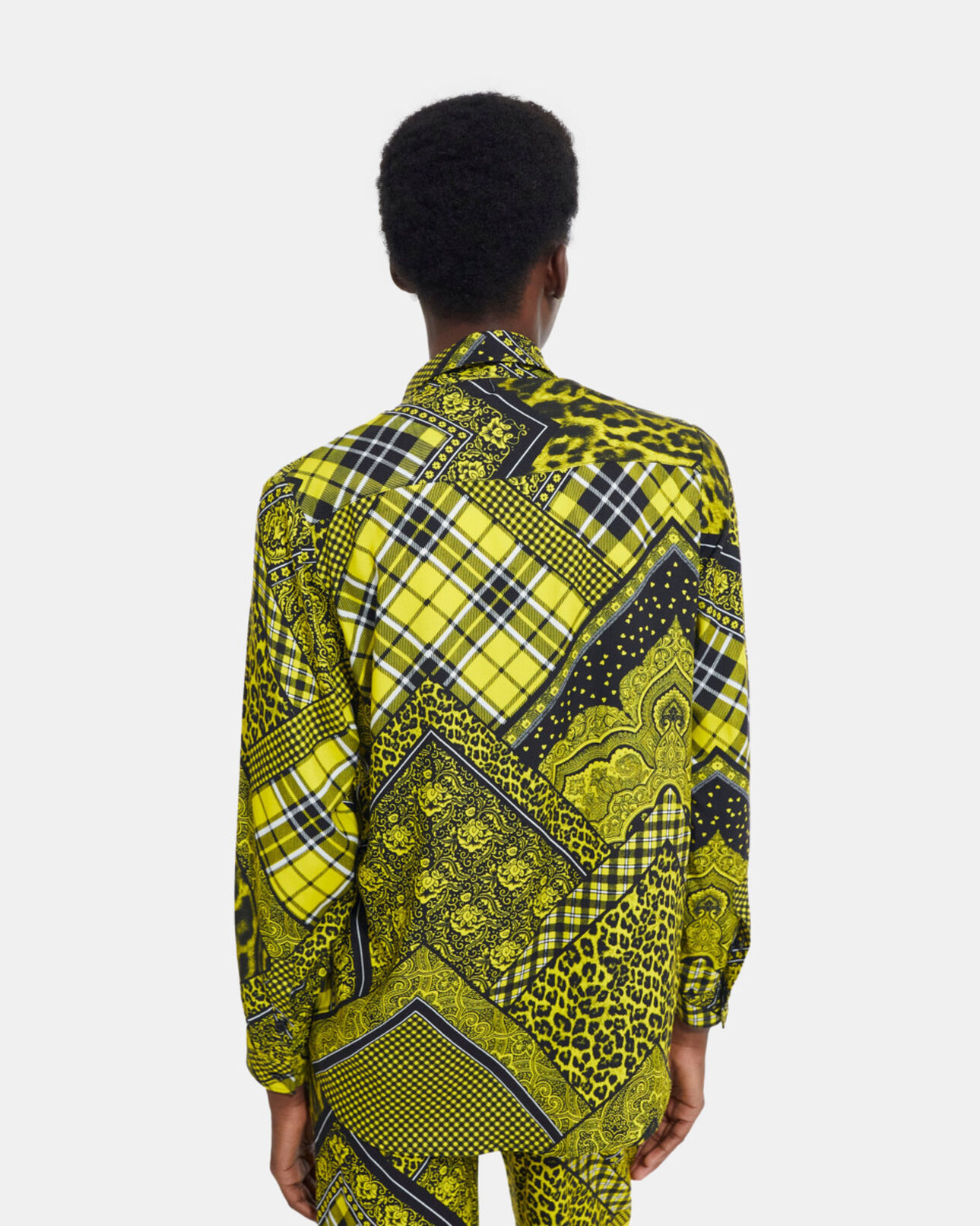 The Kooples FEMME BLACK / YELLOW chemise imprimée
