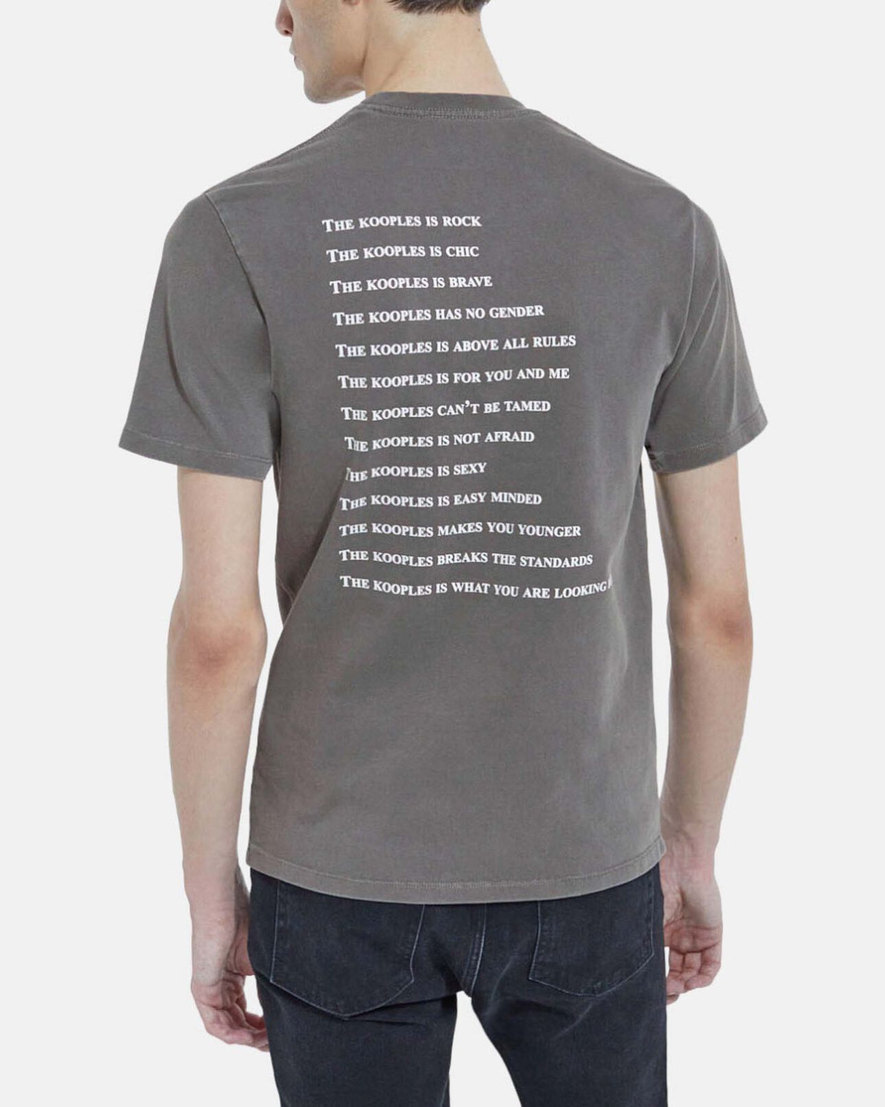 The Kooples HOMME GREY t-shirt gris clair imprimé what is