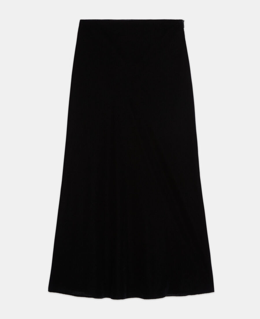 long black velvet skirt