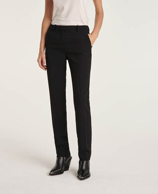 The Kooples WOMEN BLACK black crepe suit trousers