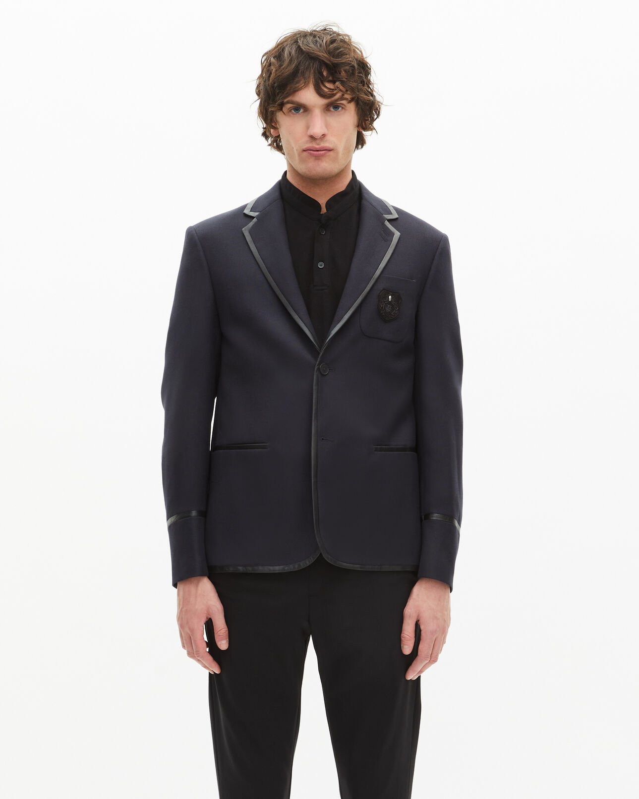 The Kooples HOMME DARK NAVY veste en laine mélangée bleu marine